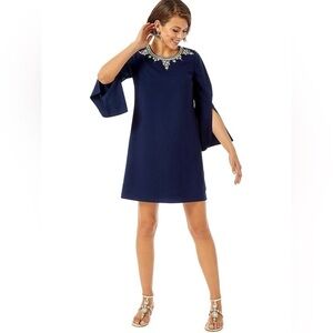 Lilly Pulitzer NWT Anastasia Stretch Dress True Navy $248 Size 00,6